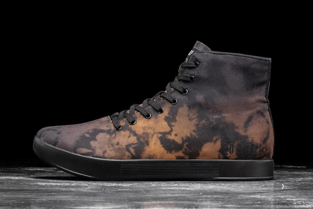 Trainers NOBULL Femme Kaki Tie-Dye - Chaussures NOBULL High-Top Canvas,France (1304-AHRBN)